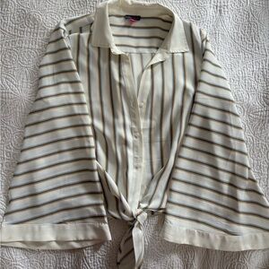 Vince Camuto Striped Tie-Front Blouse